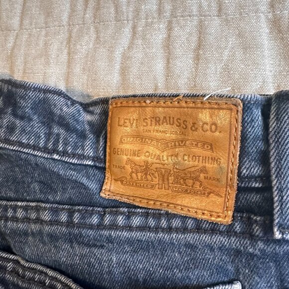 Share Levi's Jeans Mens 30x28 Navy Blue 501 Cotton Denim Pants - Picture 3 of 5